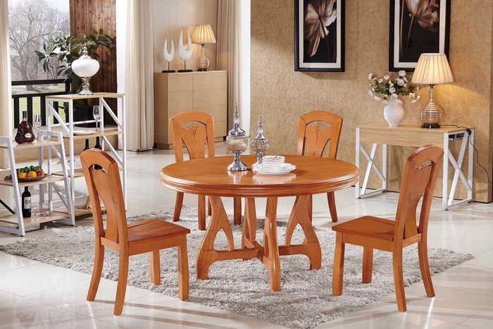 Solid wood round table T285#