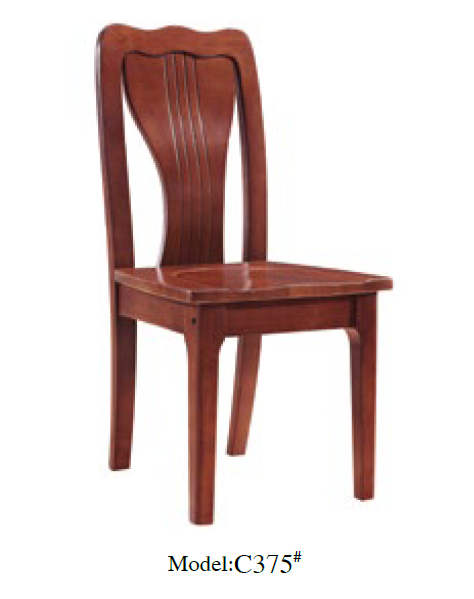 Solid wood dining chair 375#