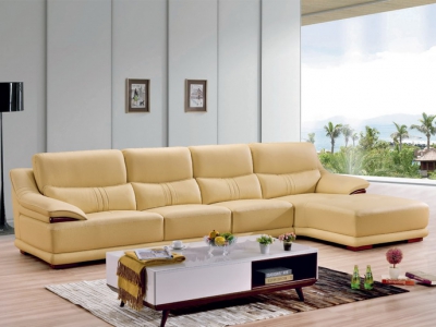 Leather sectional sofa_6015#