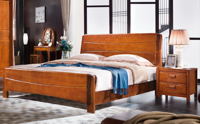 Solid wood bed bed_M8809#